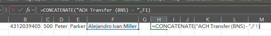 Cleaning Process - Applying proper description to Sender's Name
