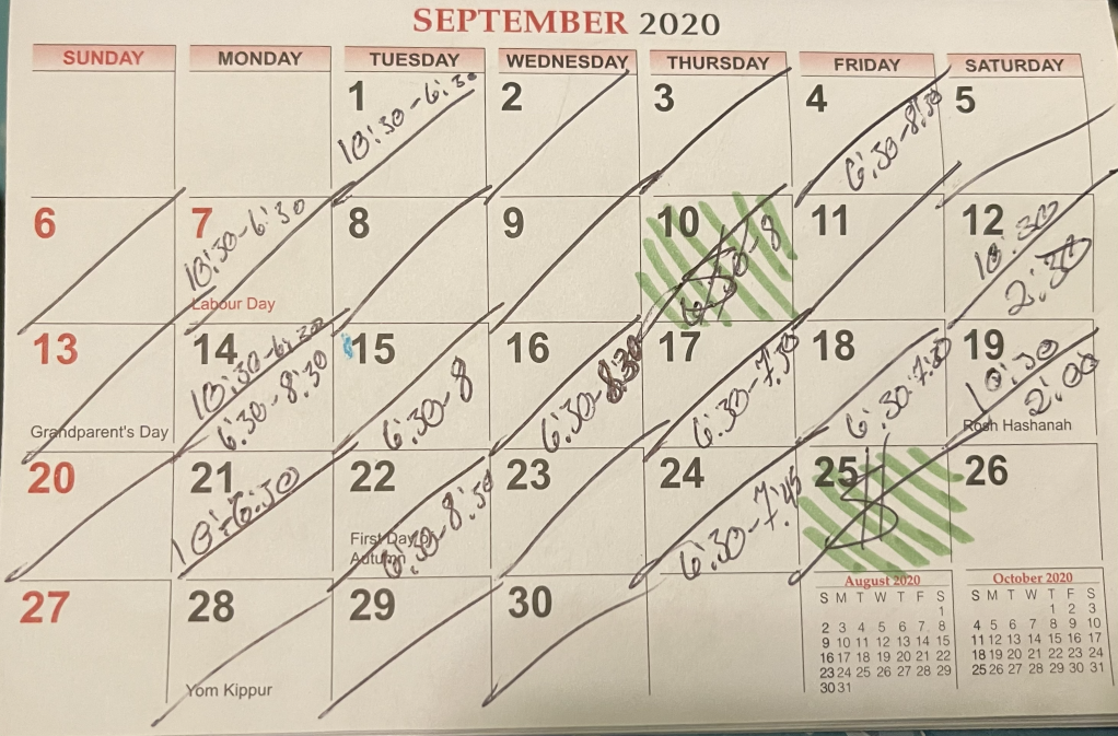 September 2020 Calendar