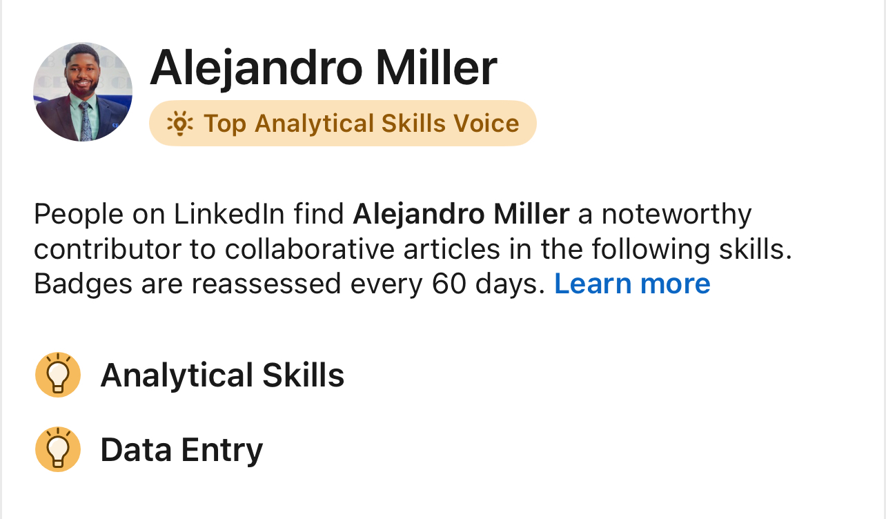 Top Analytics Voice badge